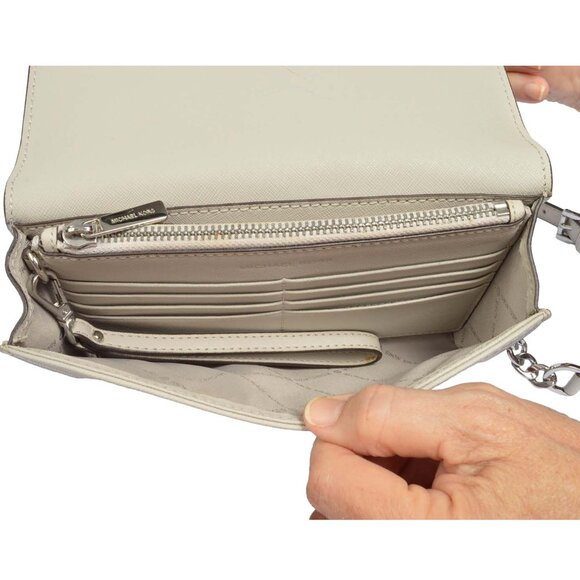 Michael Kors Jet Set Saffiano Leather 3-in-1 Crossbody Beige NWOT - Picture 5 of 14